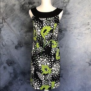 Dressbarn, Size 4 black, white and green dress!